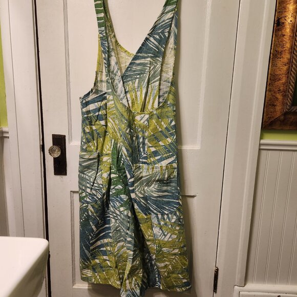 Cross backed tropical print apron - Picture 2 of 5